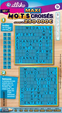 LE TICKET À GRATTER LUI RAPPORTE 250 000 EUROS