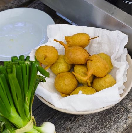 Les beignets de boudin blanc